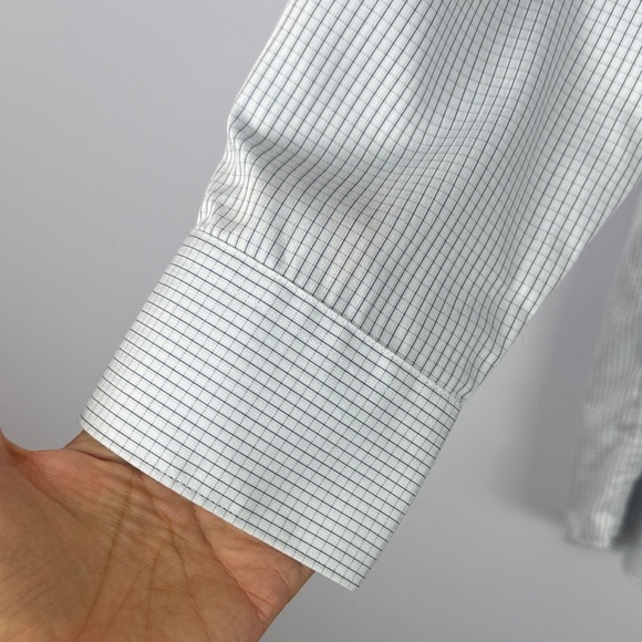 Grafton 100% Cotton Men's Gray Patterned Dress Shirt Size 16.5 - Picture 5 of 10